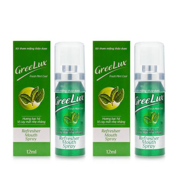 Combo 2 chai xịt thơm miệng thảo dược Greelux xanh lá 12ml giúp khử mùi hôi miệng