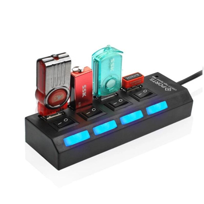 Hub usb công tắc 4 cổng trắng