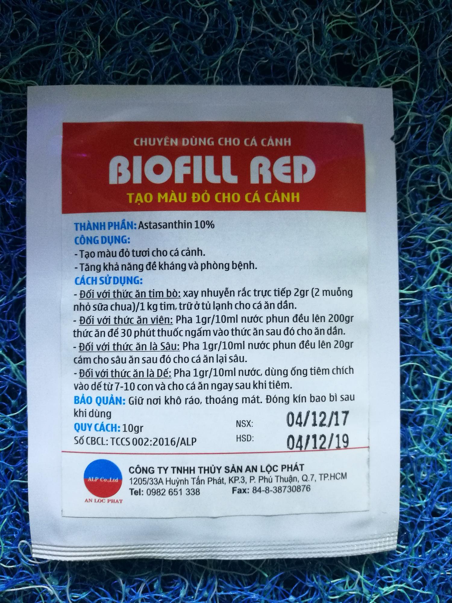 [HCM]Chất tạo màu đỏ cho cá cảnh Biofill red