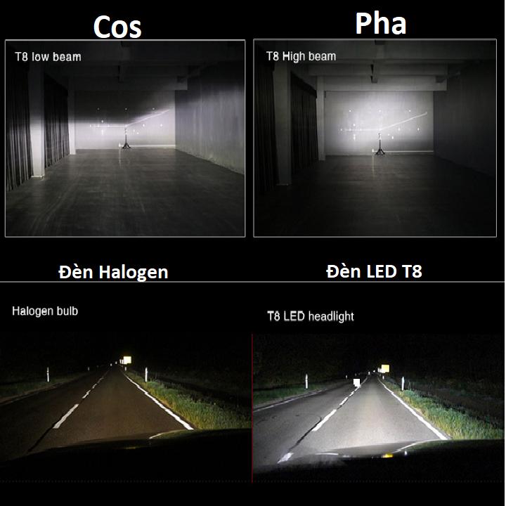 Đèn pha LED T8 hạt Led CREE- chip XHP50 siêu sáng