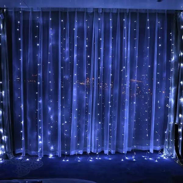 BỘ ĐÈN RÈM ÁNH SÁNG 3M X 3M, 12 SỢI RÈM
