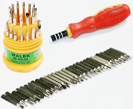 Multi-Purpose Screwdriver Set with 31 Specialized Heads for Repairing Phones and Multi-Purpose Electronics