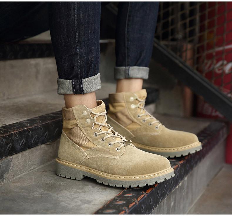 [HCM]Giày boot nam cổ cao da lộn matee 365