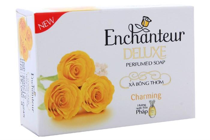 Combo 10 cục Xà bông cục Enchanteur Delux Charming hộp 90g Vàng