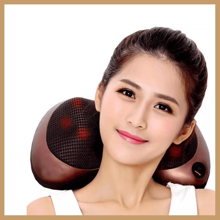 [HCM]Gối Massage hồng ngoại 8 Bi đa năng