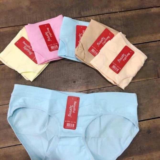 Quần lót bầu cạp chéo Spring cotton co giãn 4 chiều, thâm hút tốt