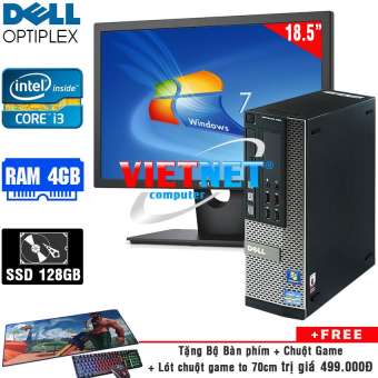 máy tính dell optiplex 990 core i3 2130 ram 4gb ssd 128gb + lcd dell 18.5 inch (tặng bộ bàn phím + chuột + usb wifi) – hàng nhập khẩu