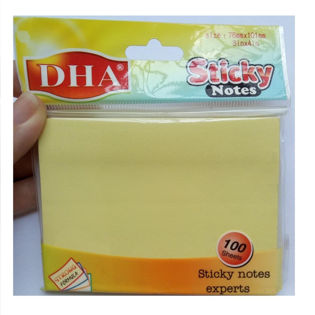 [HCM]Combo 2 xấp giấy note DH-9804 vàng nhạt size 3*4