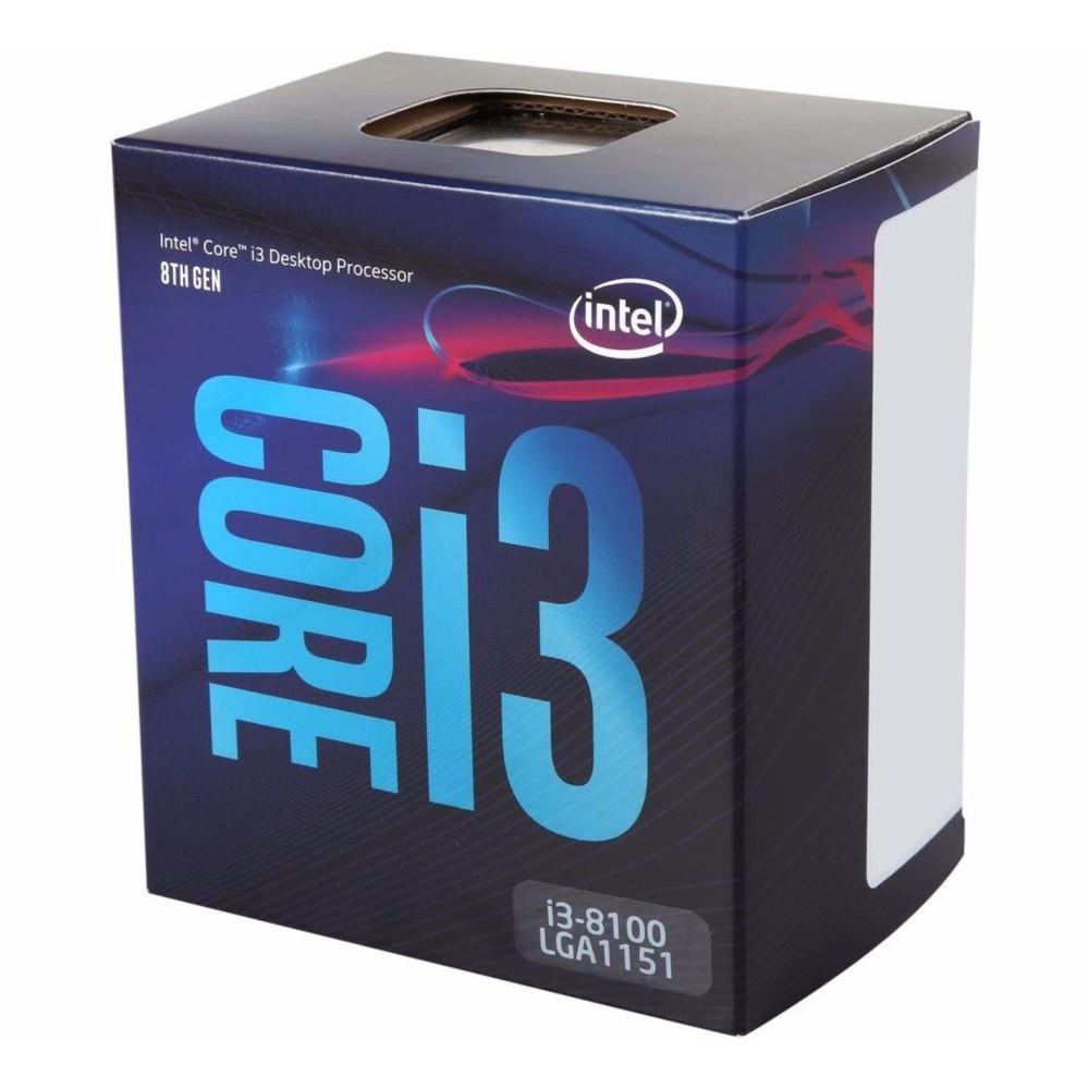 CPU Intel Core i3-8100 3.6Ghz / 6MB / 4 Cores, 4 Threads / Socket 1151 v2 (Coffee Lake )