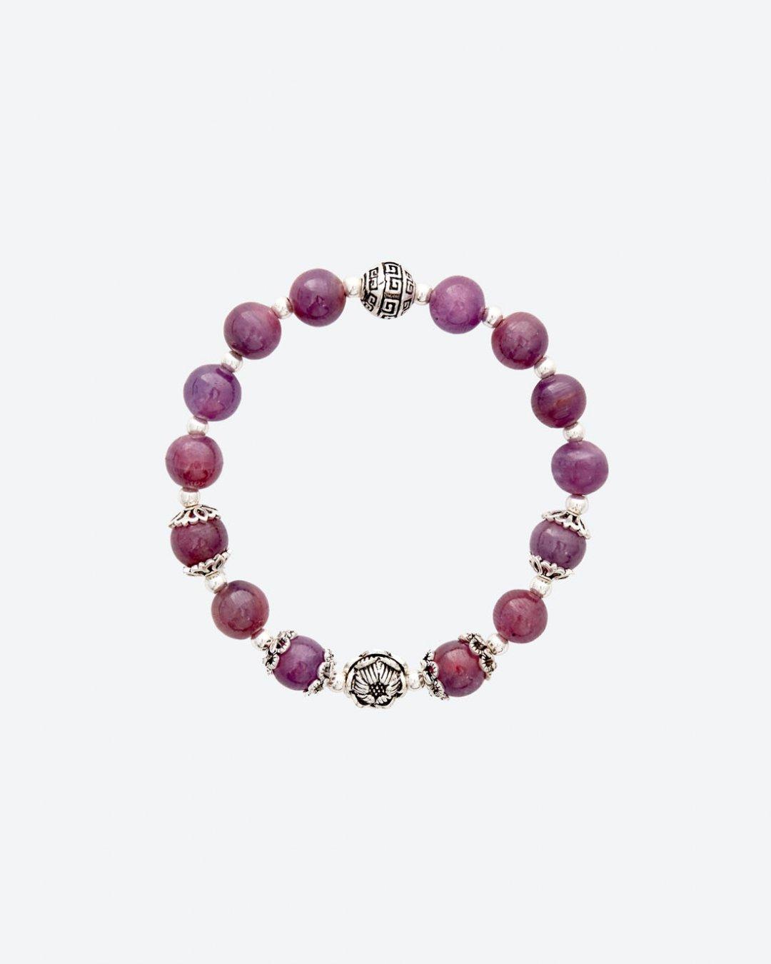[HCM]Vòng Tay Ruby Charm Hoa Sen