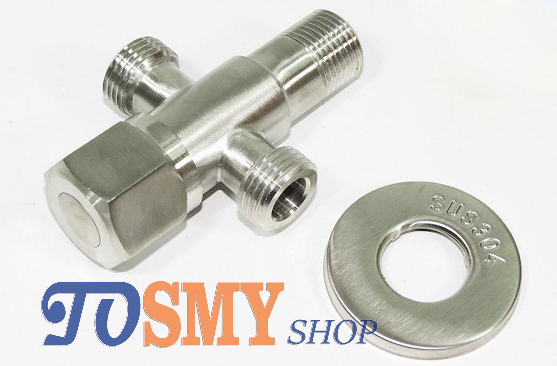 Van t chia bồn cầu inox sus 304