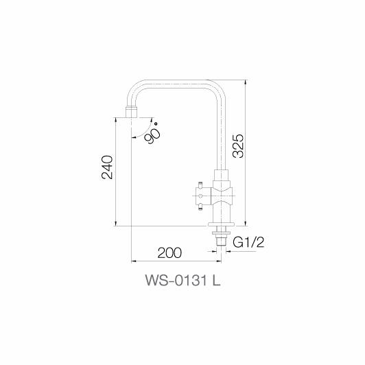 Vòi chậu lạnh - WS-0131L - INOX SUS 304