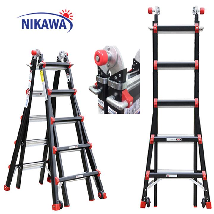 Thang nhôm gấp trượt Nikawa Nhật Bản NKB45 - 5,5m Tải trọng 250kg