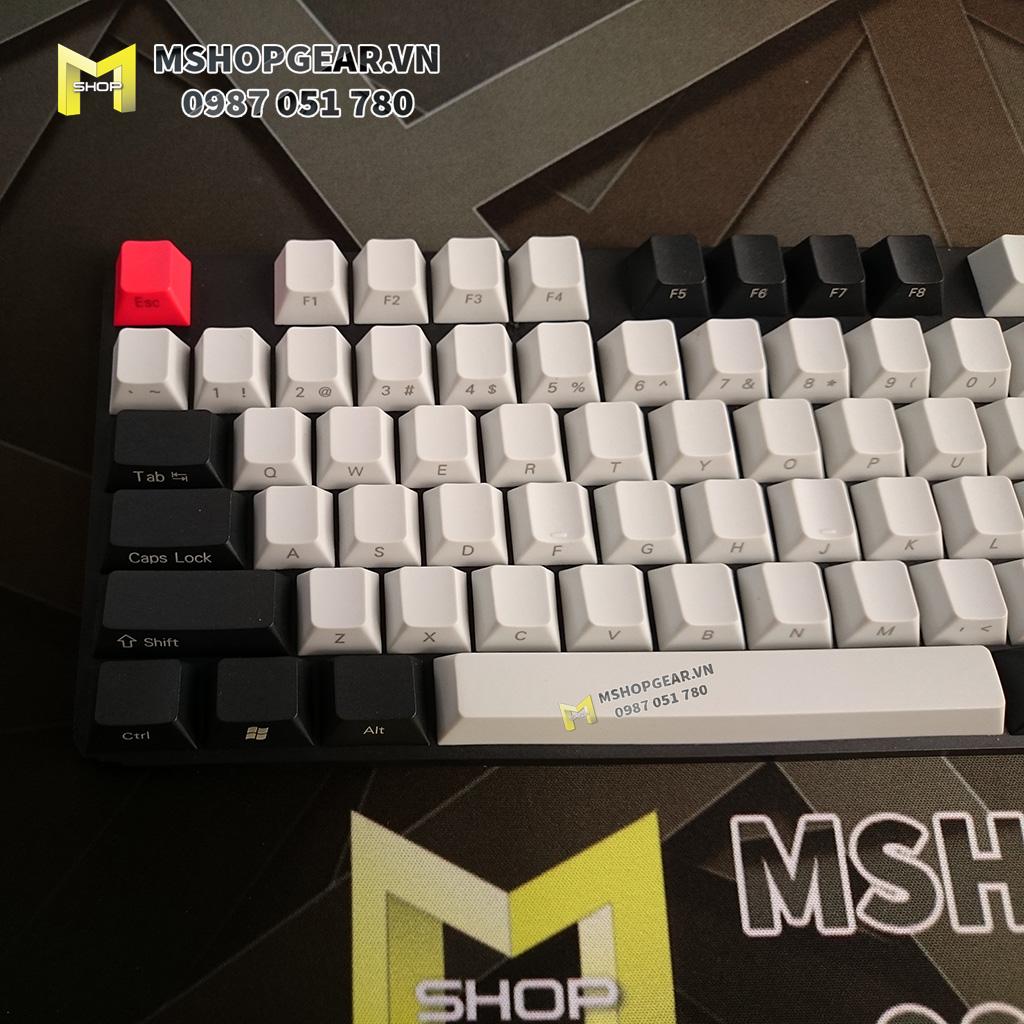 Set keycap thick PBT Trắng – Đen 108 keycap ninja cherry profile
