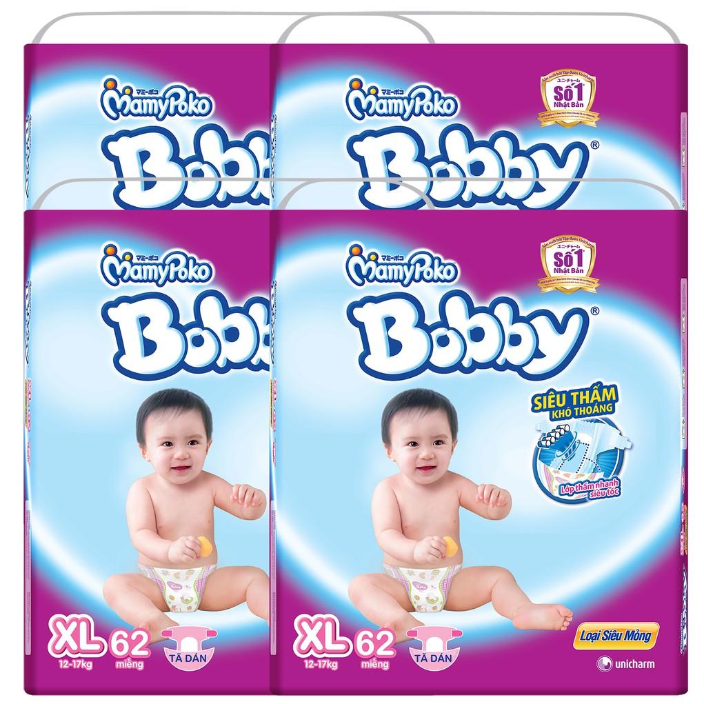 [HCM]Tã dán Bobby Fresh siêu mỏng XL62 TA127