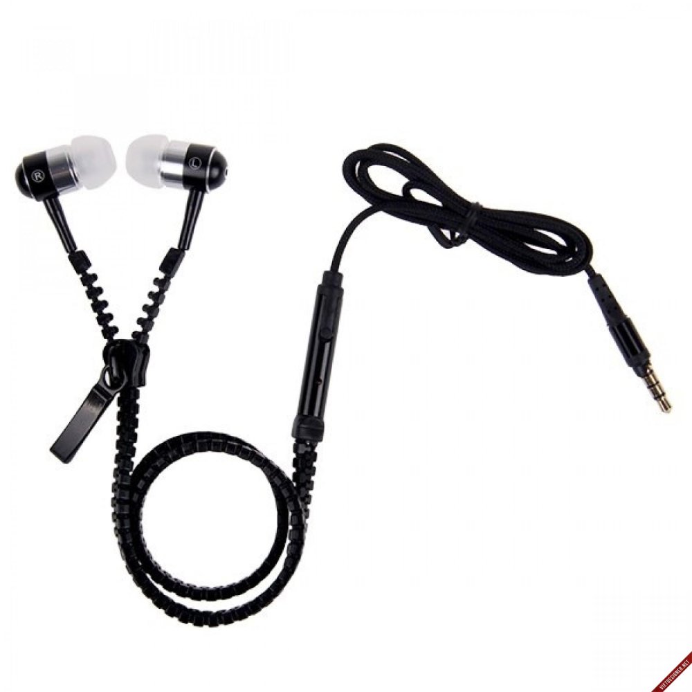 [HCM]Tai nghe Cao cấp Zipper (khóa kéo chống rối) - MKAC
