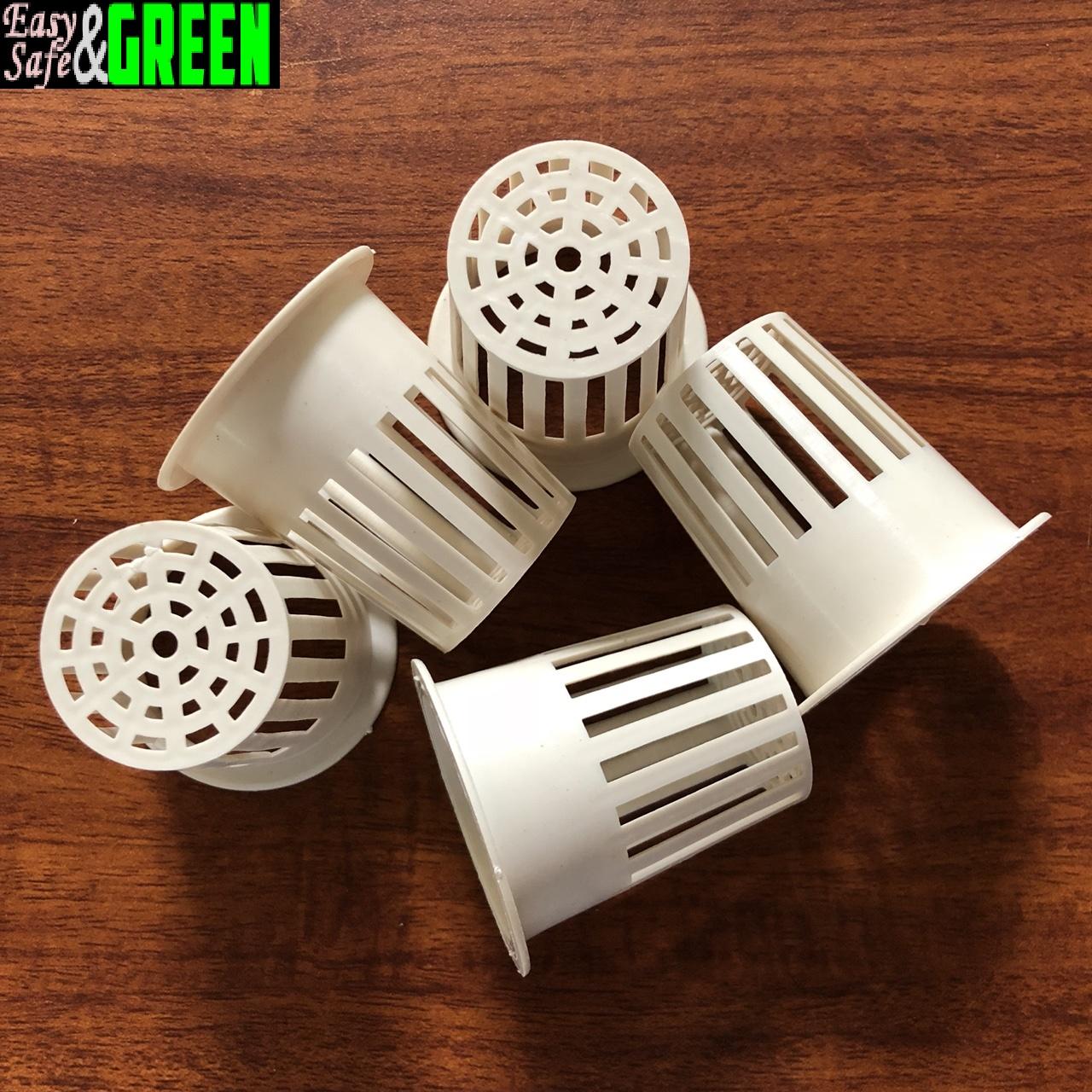 Bộ 100 rọ nhựa trồng rau thủy canh phi 55