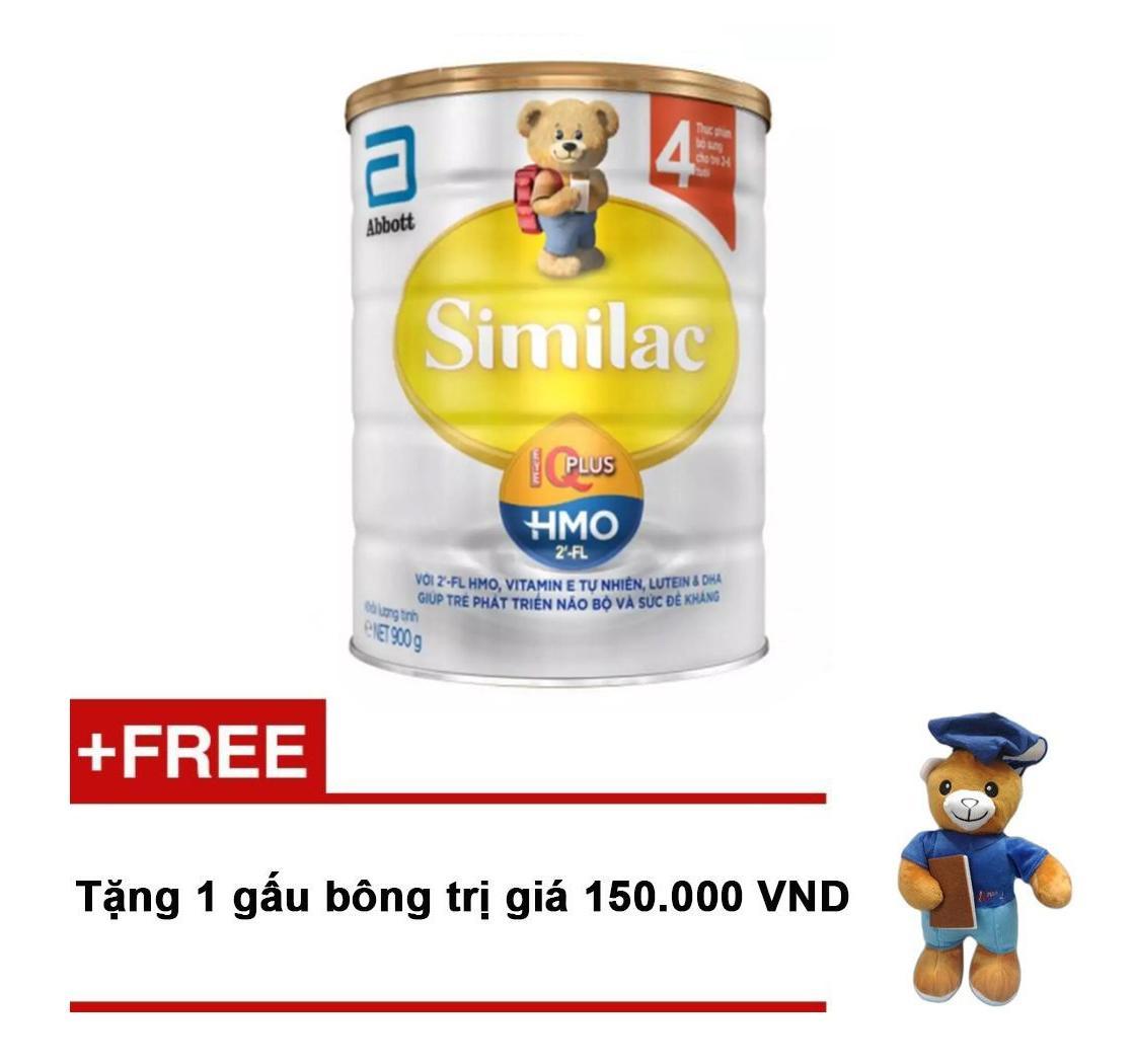 Sữa Bột Abbott Similac IQ4 HMO (900g) tặng gấu bông