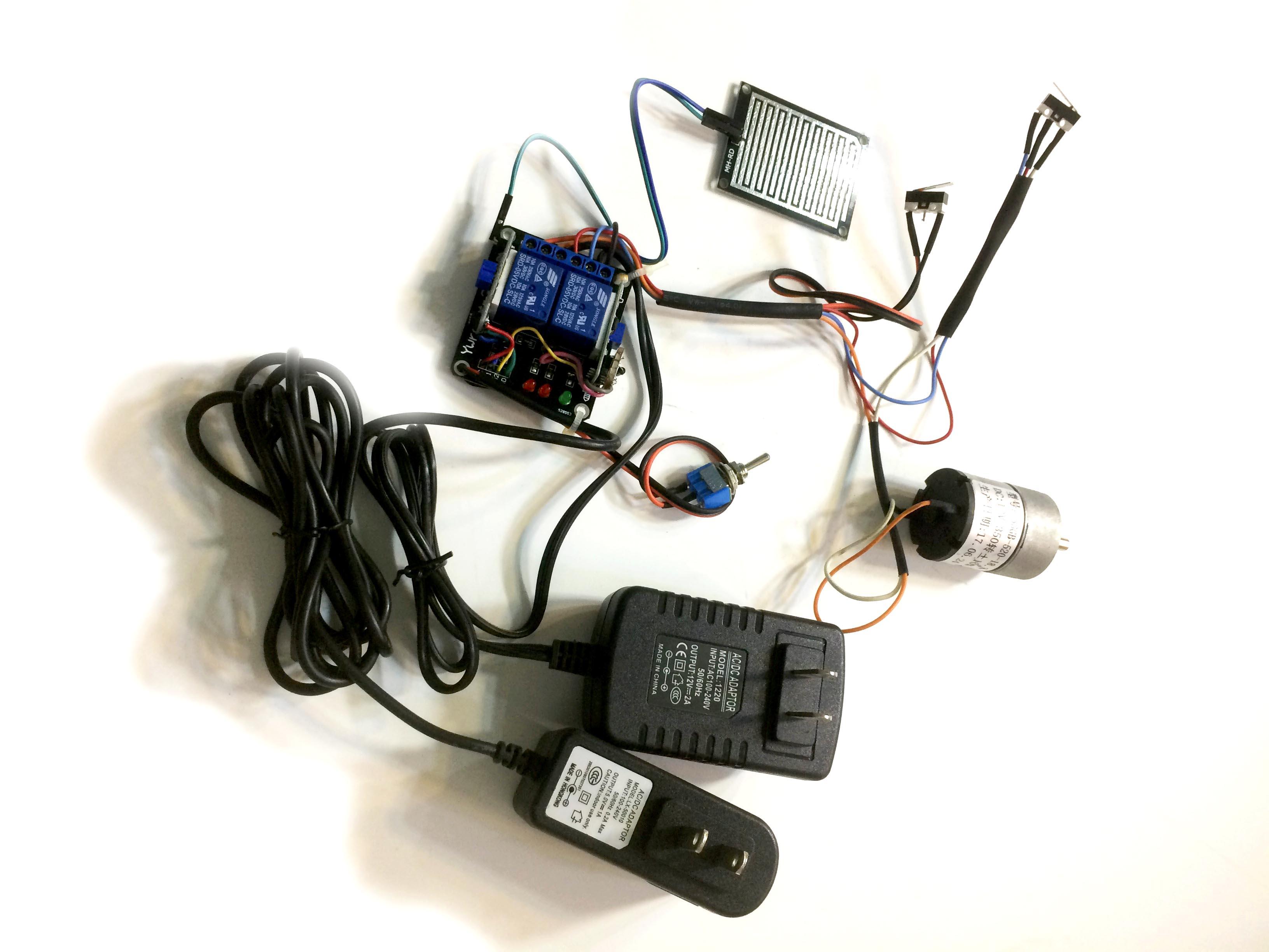 Bộ đảo chiều motor dùng cảm biến mưa và CBAS