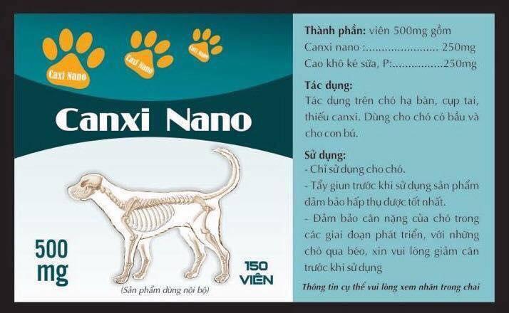 CANXI NANO CHO CHÓ THÚ CƯNG