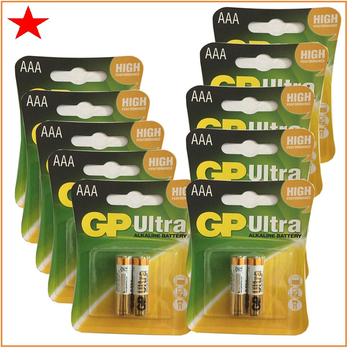 Combo 5 vỉ pin AAA GP Super Alkaline (1 vỉ 2 viên)