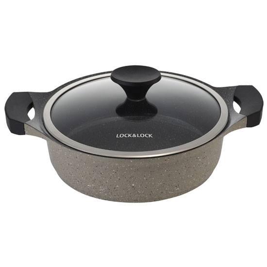 Nồi đá cao cấp 24cm thành thấp Lock&lock Stone