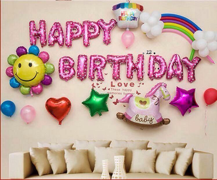 Bóng bay trang trí sinh nhật Happy birthday