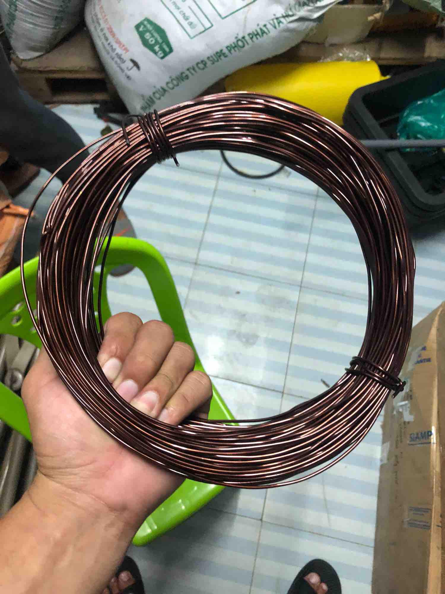 Dây nhôm mạ đồng uốn cây cảnh 1,8mm (dài 10m)