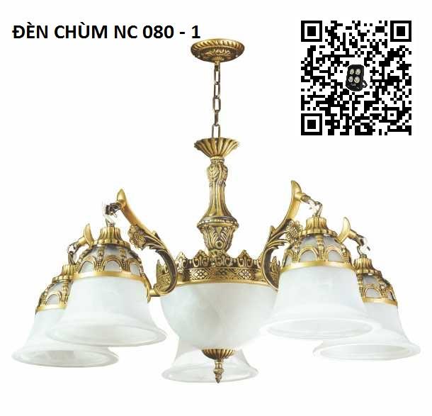 Đèn chùm trang trí NC080/5 - TẶNG BÓNG LED