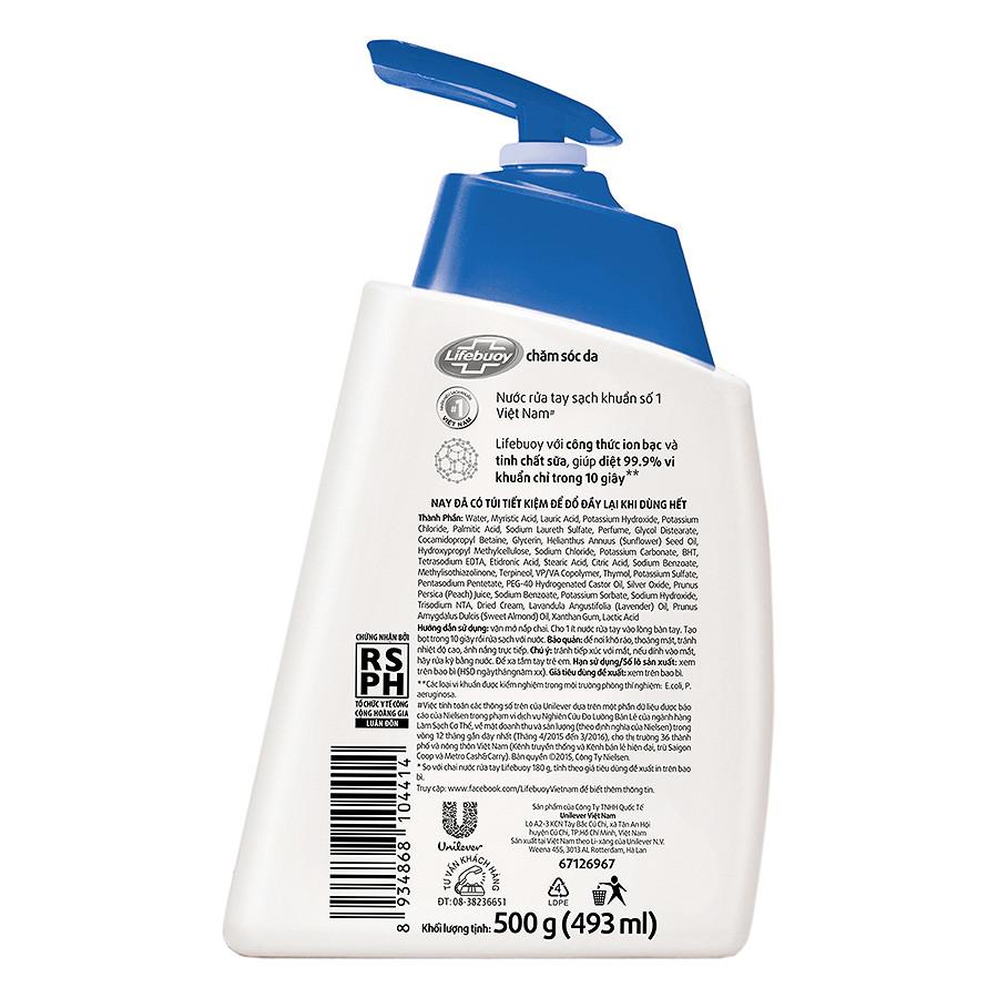 Nước Rửa Tay Lifebuoy Chăm Sóc Da 500g