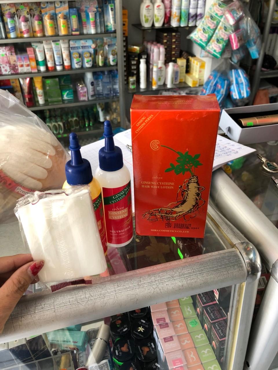 Thuốc uốn tóc sâm đỏ Gingsen cao cấp Hàn Quốc 100mlx2