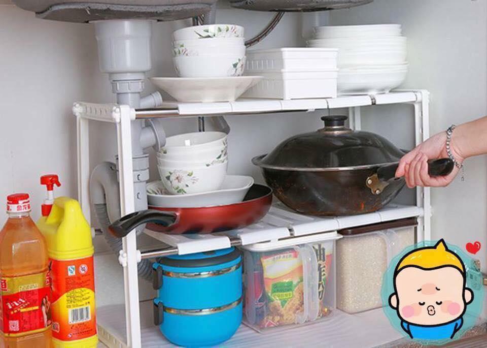 Kệ gầm 2 tầng để đồ nhà bếp đa năng