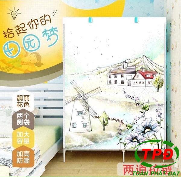 Tủ Vải 3D 2 Buồng 6 Ngăn Mẫu Mới Nhất