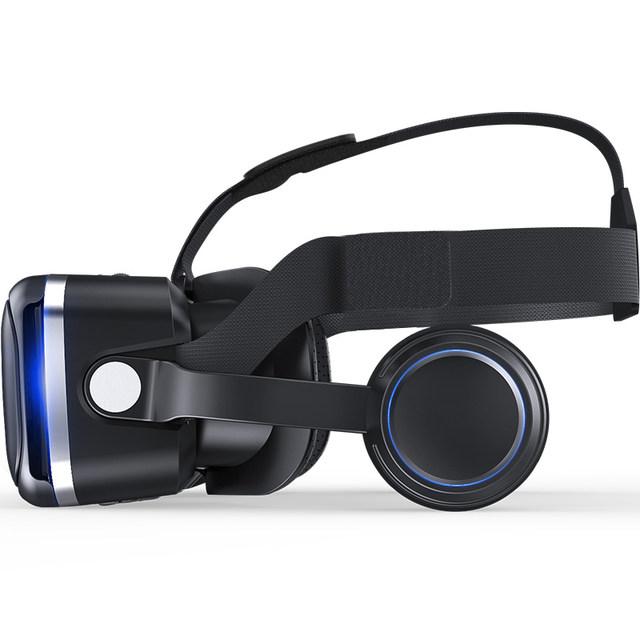 Shinecon 6.0 Vr Glasses for Watching 3D Movies on Smartphones with High-Quality Headphones