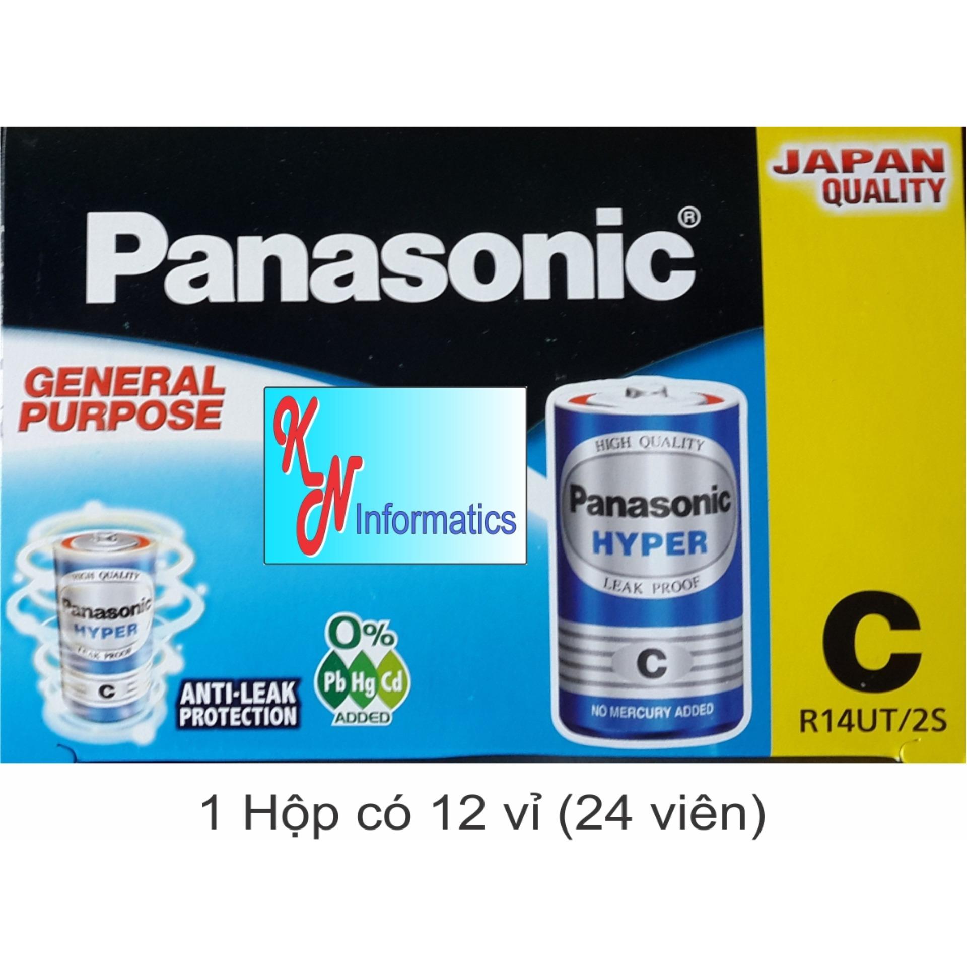 C Panasonic cell (medium battery)-12-grid box (24 pills)-r14ut/2s-authentic-made in Indonesia