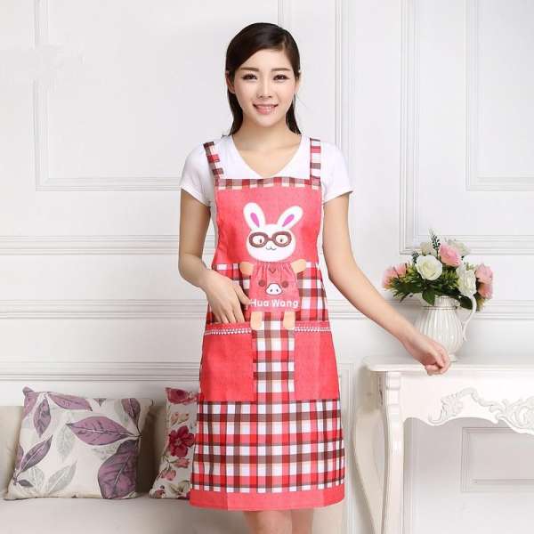 Tạp dề thỏ thời trang Hàn Quốc (Đỏ, hồng)