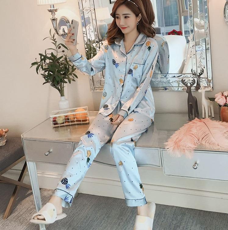 [HCM]Đồ Bộ Pijama Nữ Dài Tay Họa Tiết Trái Thơm Cực Đáng Yêu CDANP11