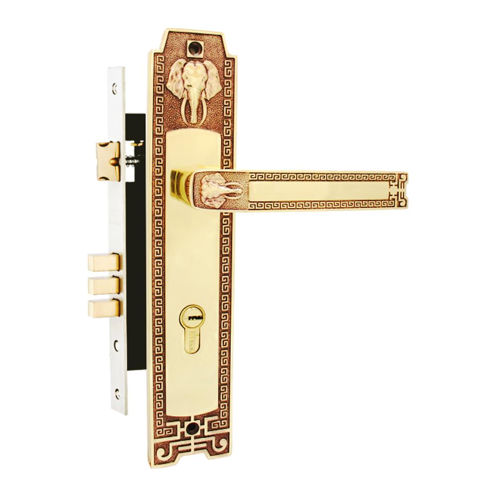 [Mẫu Mới 2020] KHÓA TAY GẠT BẰNG ĐỒNG HUY HOÀNG HC8528 Thân Inox (CỬA CHÍNH)