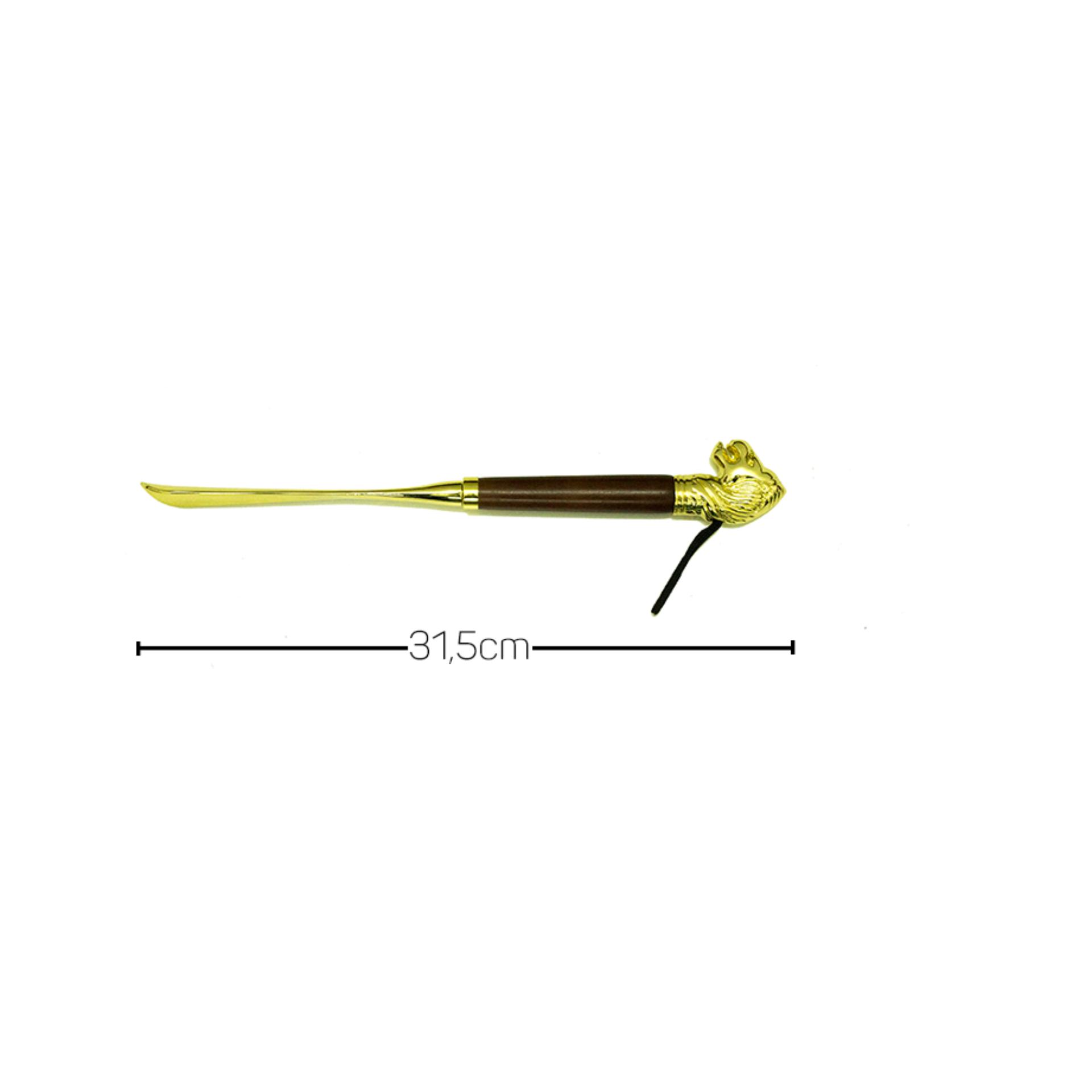Đón gót giày đầu sư tử mạ vàng dài 32cm