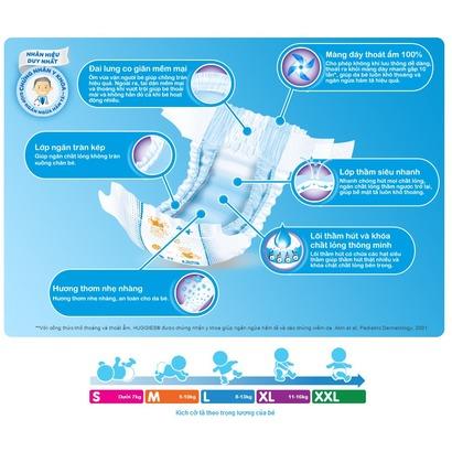 Tã/Bỉm Dán Huggies size M 48 miếng (dành cho bé từ 06 - 11 kg)