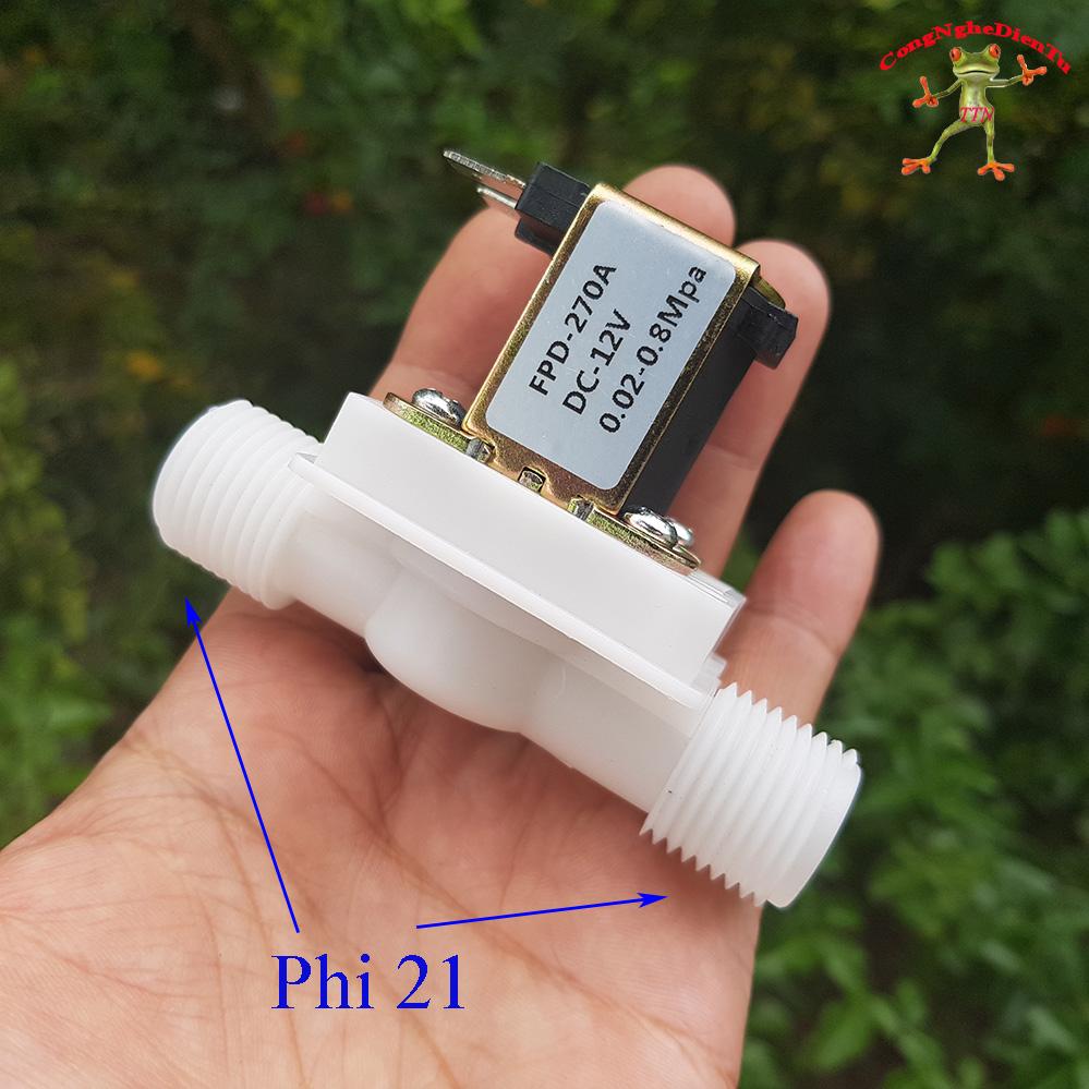 Van điện từ phi 21 dùng điện 12V