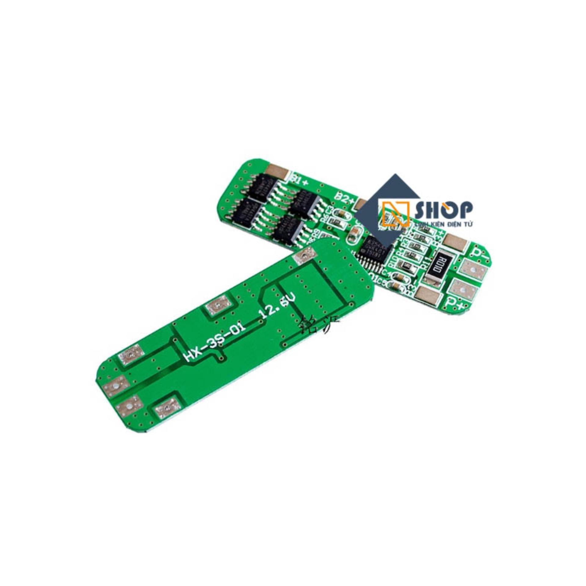 Mạch sạc xả bảo vệ pin lithium 12.6V 3 cell 6A