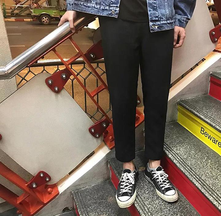 QUẦN BASIC PANTS UNISEX - QUẦN THUN NỮ (Màu đen)