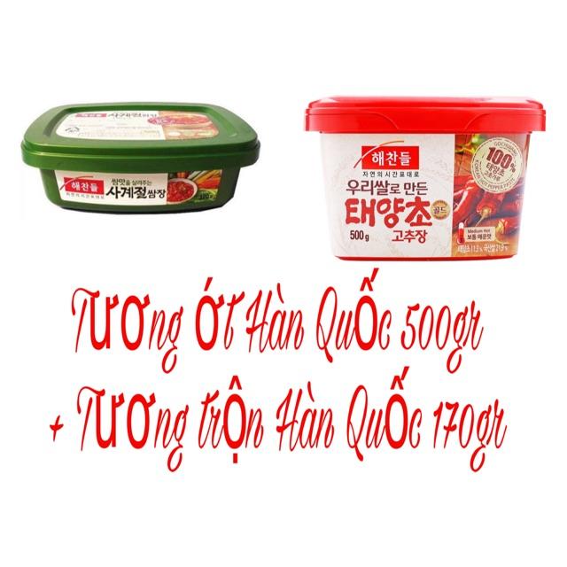Combo 500g tương ớt gochujang + tương trộn chấm thịt hàn quốc 170g