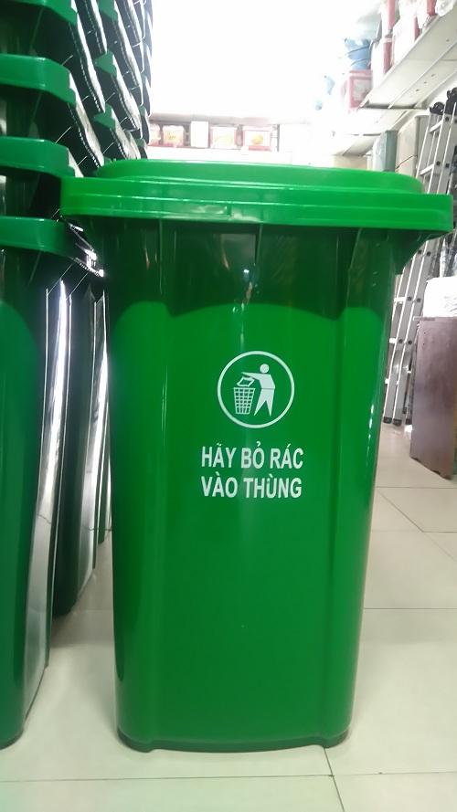 thùng rác 120 lít, thùng rác nhựa công cộng