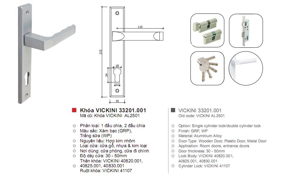 [HCM]Khóa tay gạt Vickini 33201