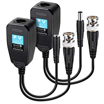 Video balun kèm nguồn camera