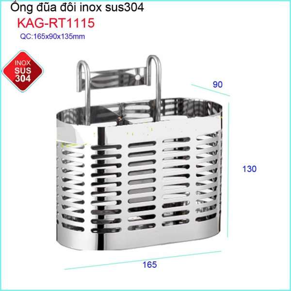 Ống đũa, ống đựng đũa nhà bếp Inox SUS304 cao cấp KAG-RT1115