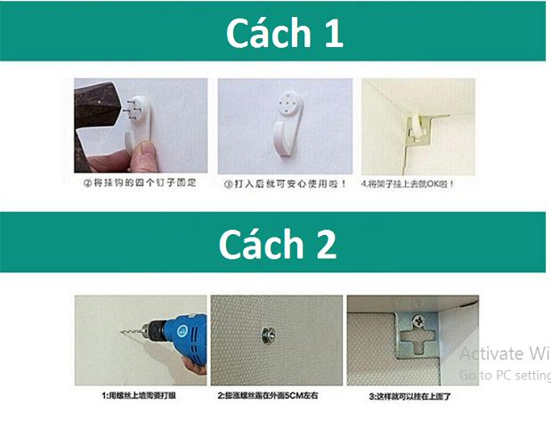 kệ tivi treo tường 2 tầng
