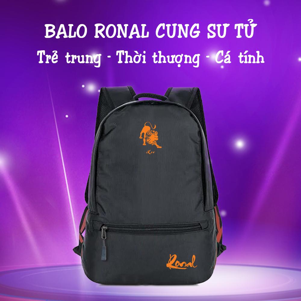 [HCM]Ba lô thời trang Ronal BL78 Đen  - Cung Sư Tử cam